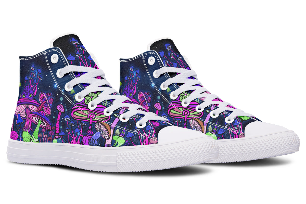 Printed Couple High-top Canvas Shoes