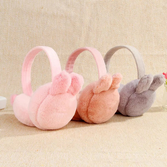 Creative Children's Folding Rabbit Ears Earmuffs Cartoon