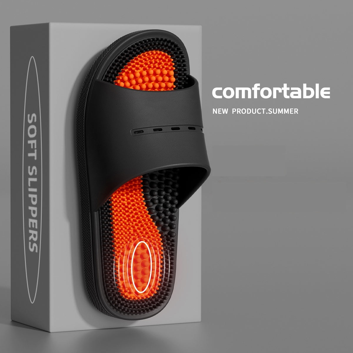 Massage Slippers For Men Summer Indoor Home And Bathroom Use Foot Acupressure Slippers With Non-slip Soles For Men