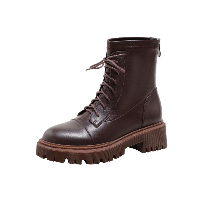 Thick-soled Martin Boots Women's British Style Was Thin And Short