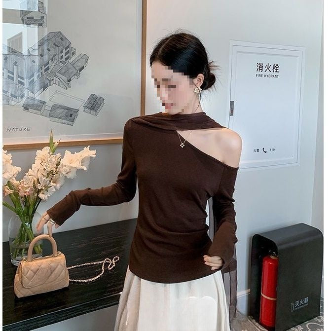Retro Maillard Slimming Knitted Chic T-Shirt
