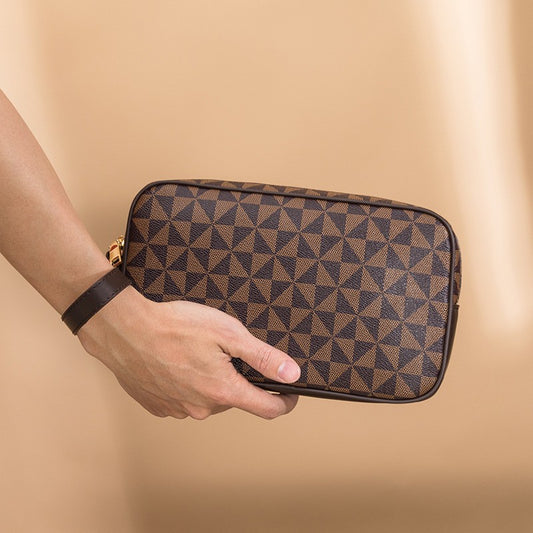 All-matching Printed Clutch Personalized Business Hand-held Bag Clip Wallet