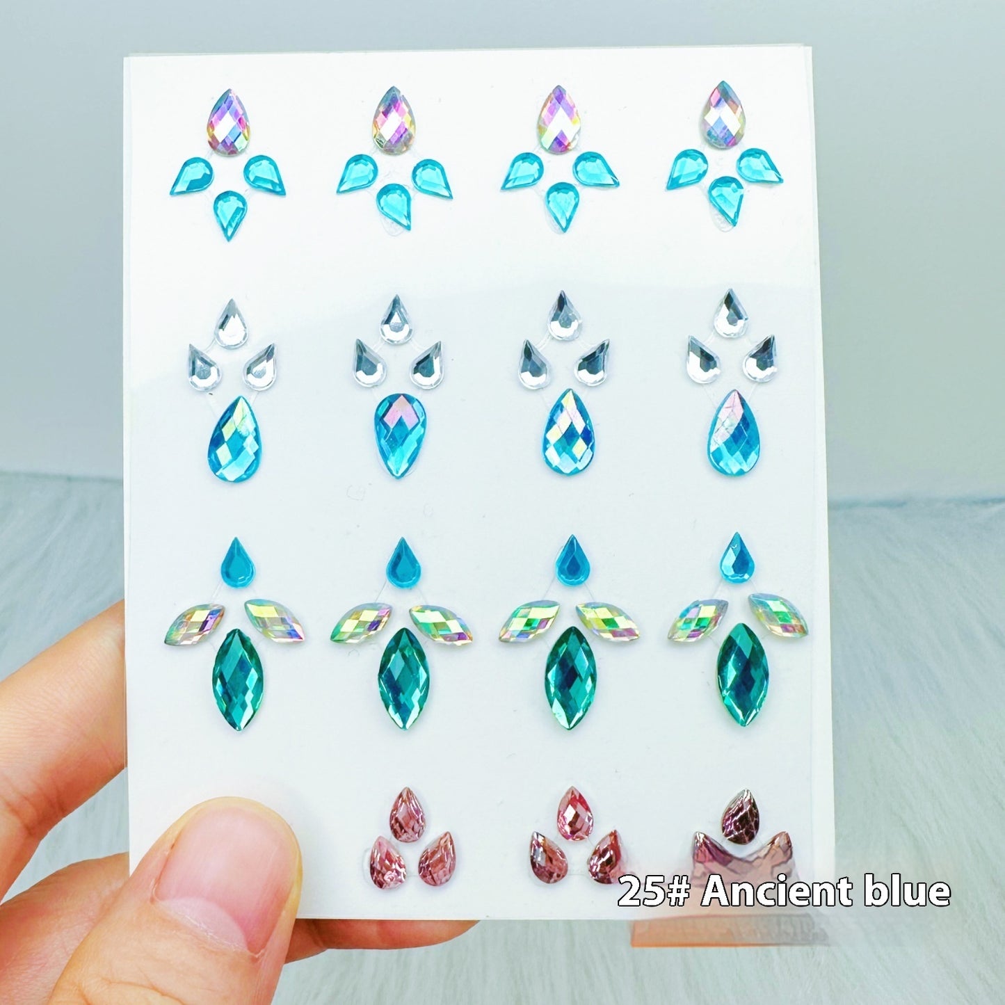 Comes With Sticky Pearl Stick-on Crystals Transparent Photo Shoot