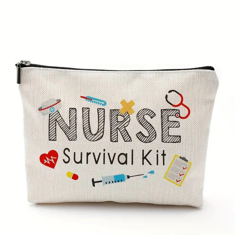 Cosmetic Bag Cotton And Linen Letter Printing Storage Bag Waterproof Linen Coin Purse