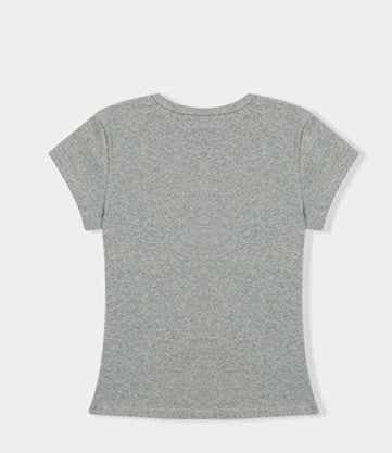 Women's Shoulder Round Neck Short Sleeve Inner Bottoming Top