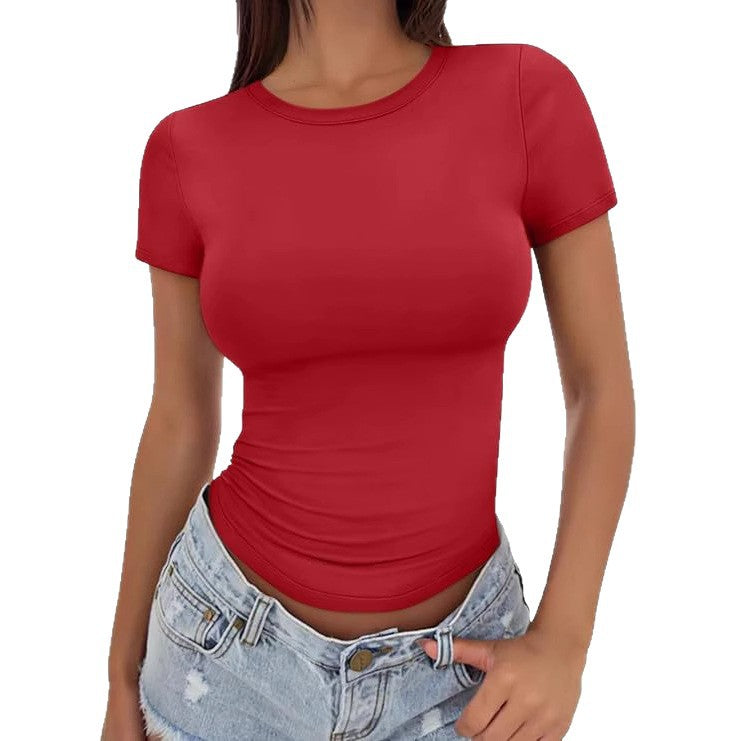 Short Sleeve Slim Fit Hot Girl European And American Top