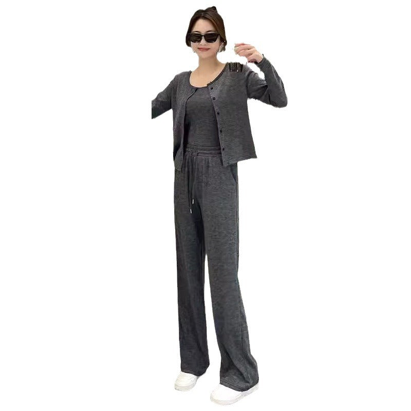Women's Casual Sporty Springautumn Thin Cardigan Sticky Rice