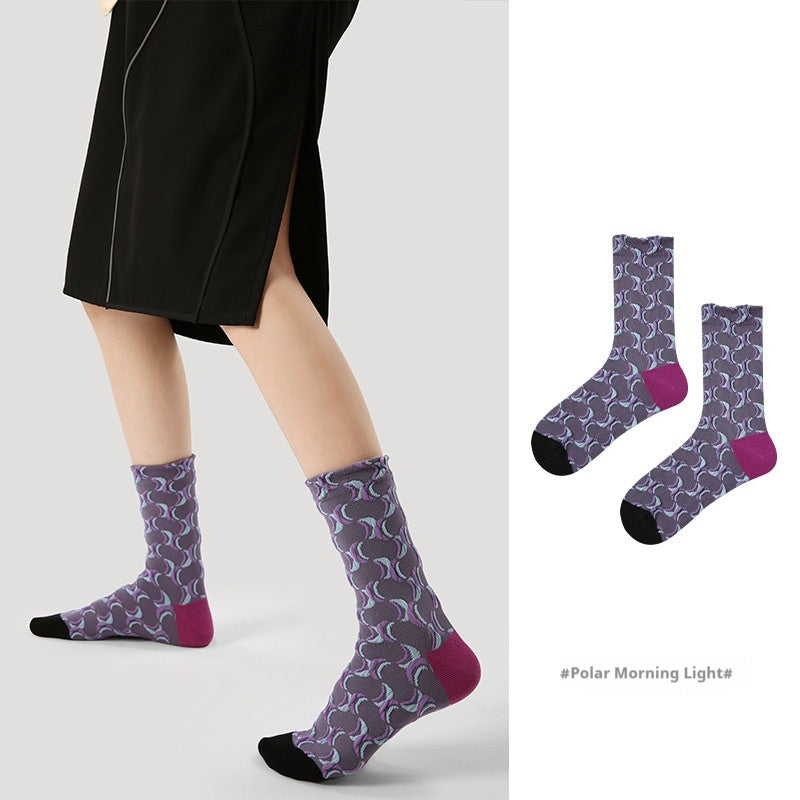 Niche Vintage Court Style Thin Middle-long Stockings