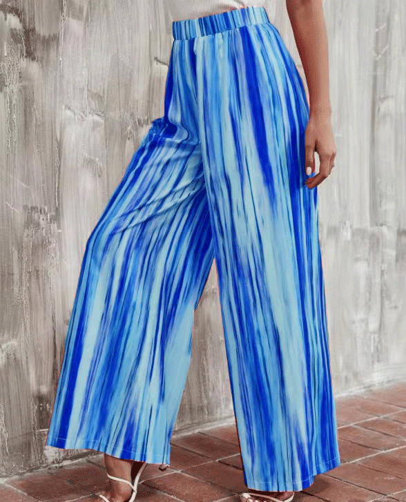 Women's Fashion Loose Casual Printed Straight Sports Trousers
