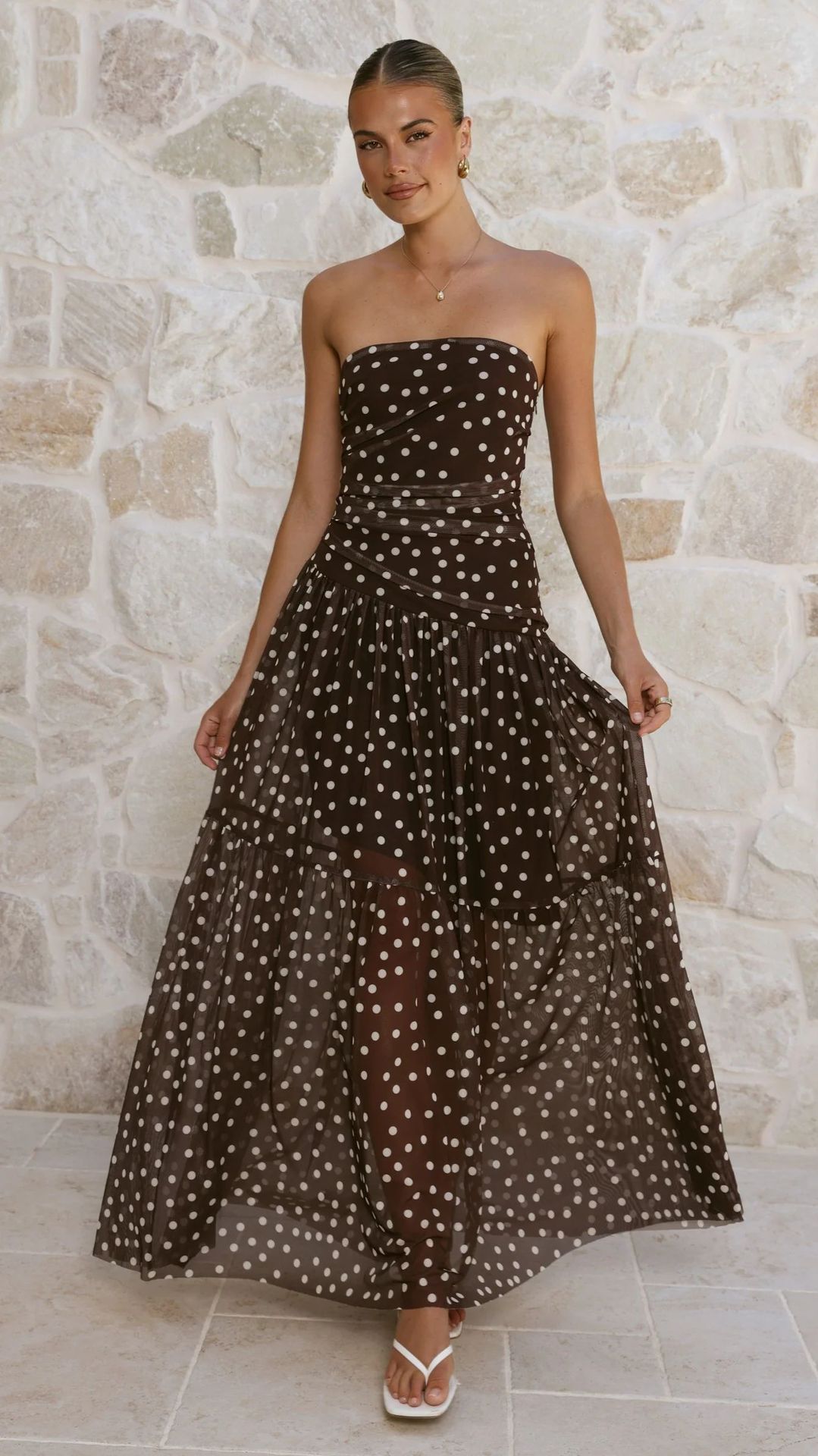 Fashionable Mesh Long Dress For Women
