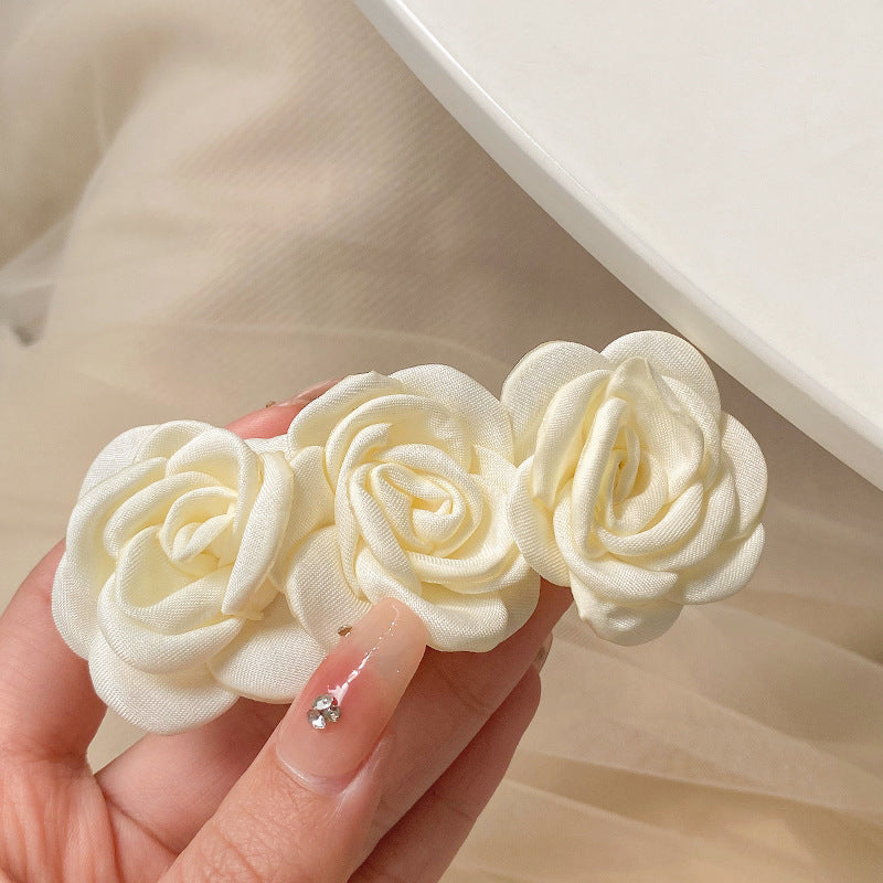 New Small Fragrant Wind Camellia Temperament Back Of The Head To Grab The Clip