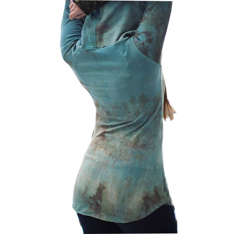 Women's Retro Tree Of Life Printed Long Sleeve