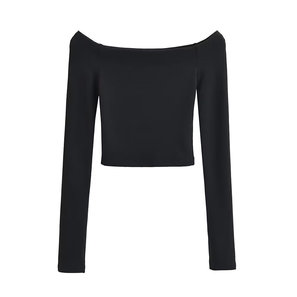 Womens Stylish Sexy Form-fitting Long-sleeve T-shirt