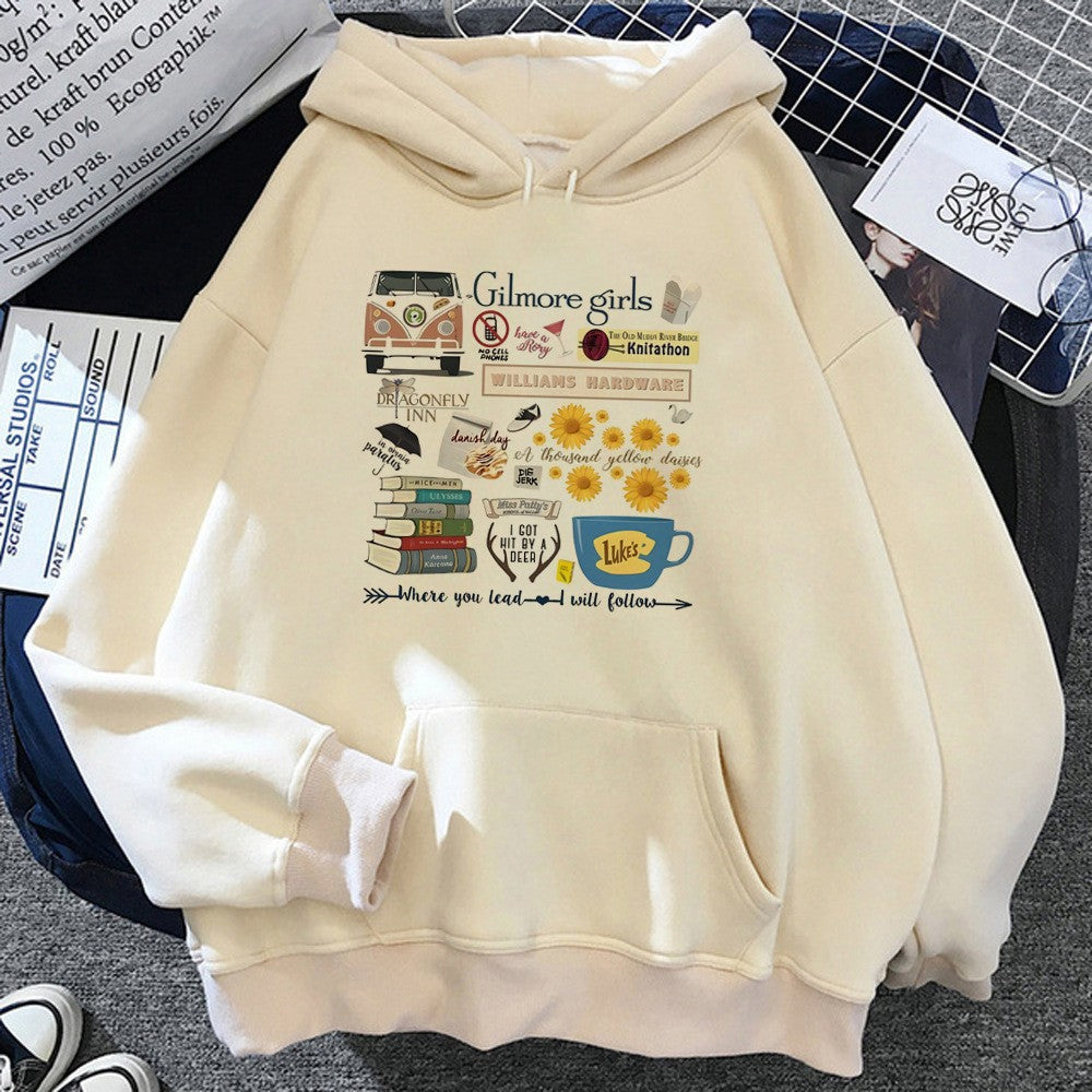 College Style Kiwi Fruit Girls' Hooded Pullover