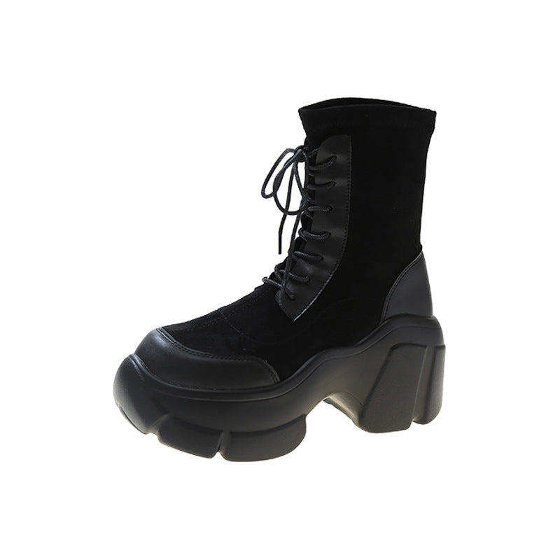 Small Thick Soled Heightening Short Polyurethane Boots