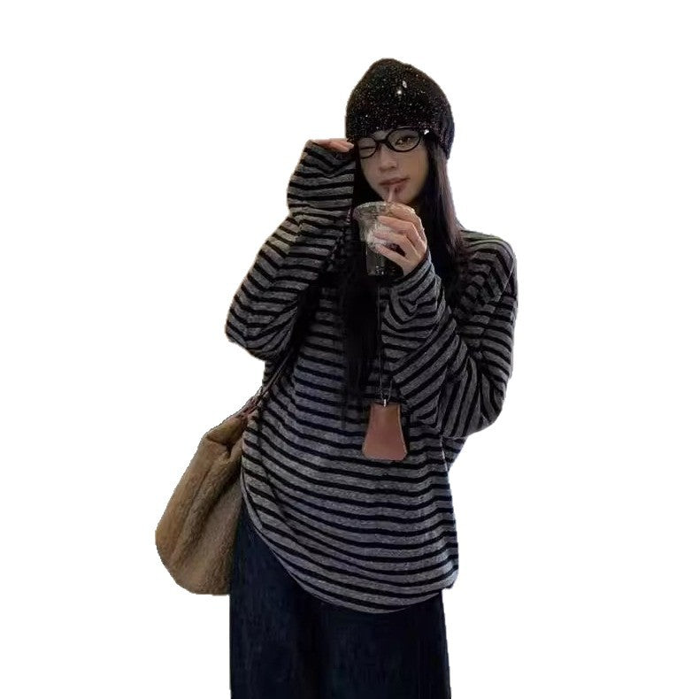 Loose Mid-length Outerwear And Innerwear Base Top