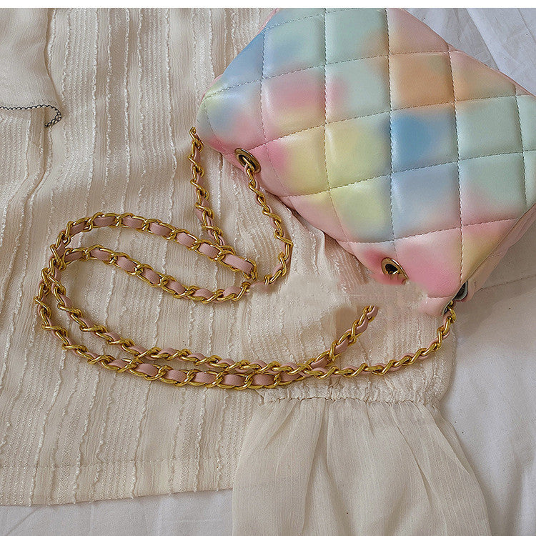Versatile Messenger Bag Rhombus Chain Bag High Fashion