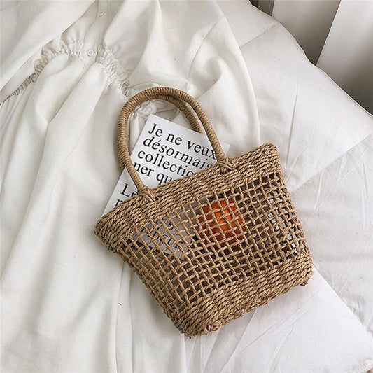 Fashion Simple Casual Hollow Straw Bag