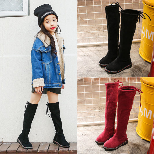 Women's And Girls' Velvet Boots