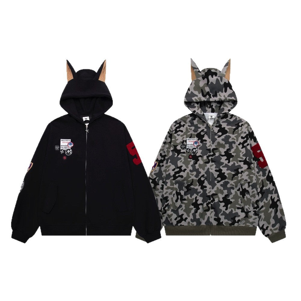 American Style Heavy Hooded Sweatshirt Men's Top Jacket