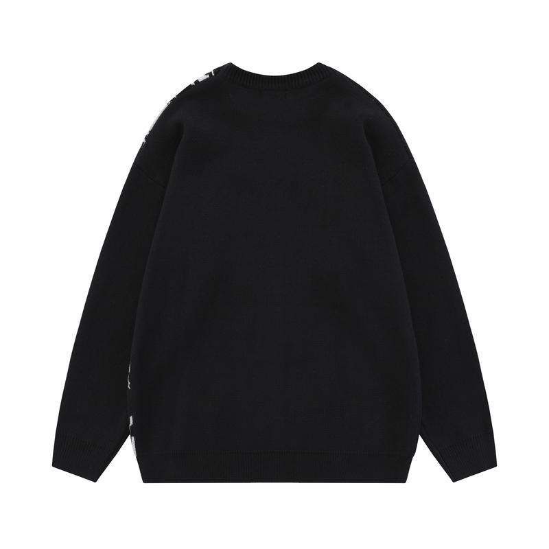 Vintage Anime Couple Sweater Oversize Knit