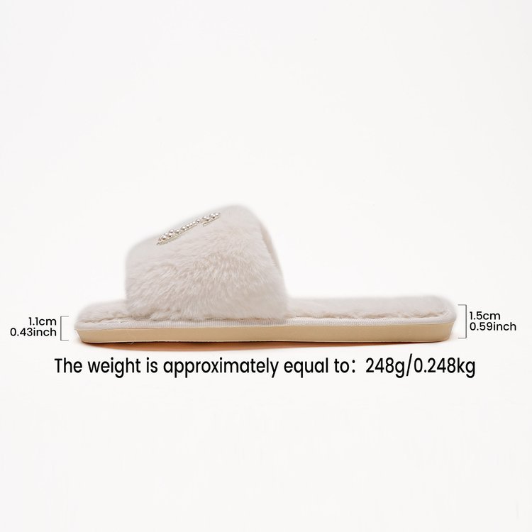 Women's Solid Color Open Toe Indoor Slippers