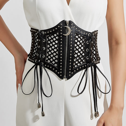 Wide Belt Retro Elastic Waist Seal Dress Girdling Decoration