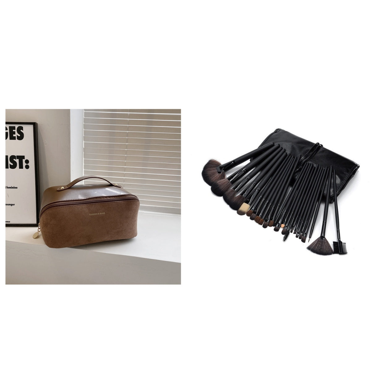 Minority Design Portable Large Capacity Suede Hand Bag