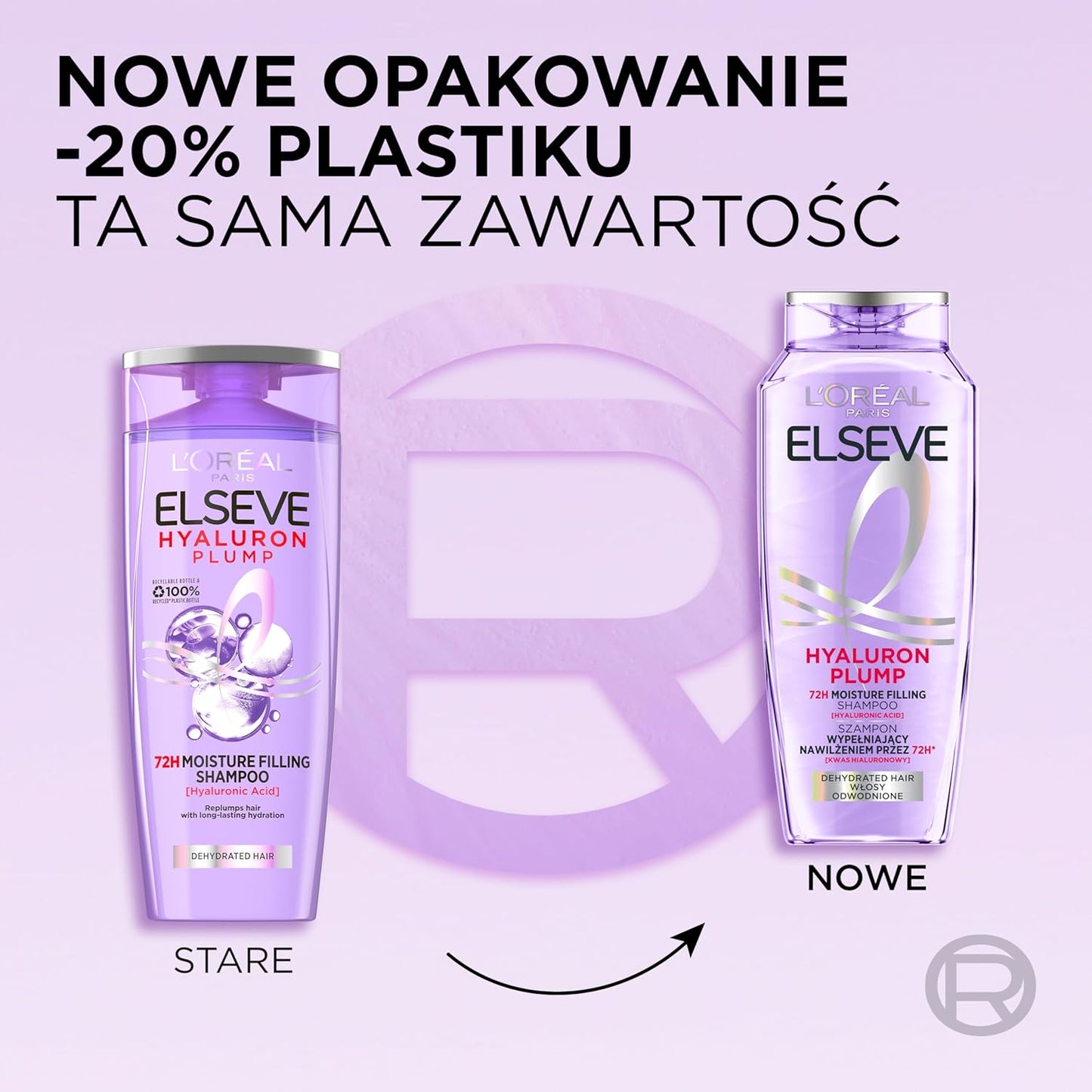 L'Oréal Paris Champú Hidratante Elvital Para Cabello Brillante Y Saludable, Con Ácido Hialurónico Para Un Impulso Hidratante, Hydra Hyaluronic, 400 Ml