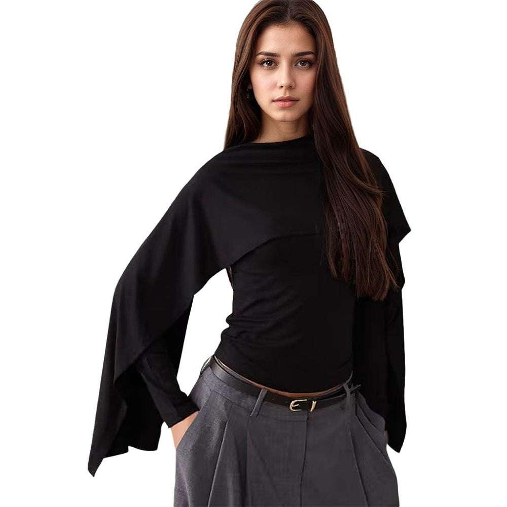 Fashion Mørk High-End Kappeærme Dame Top