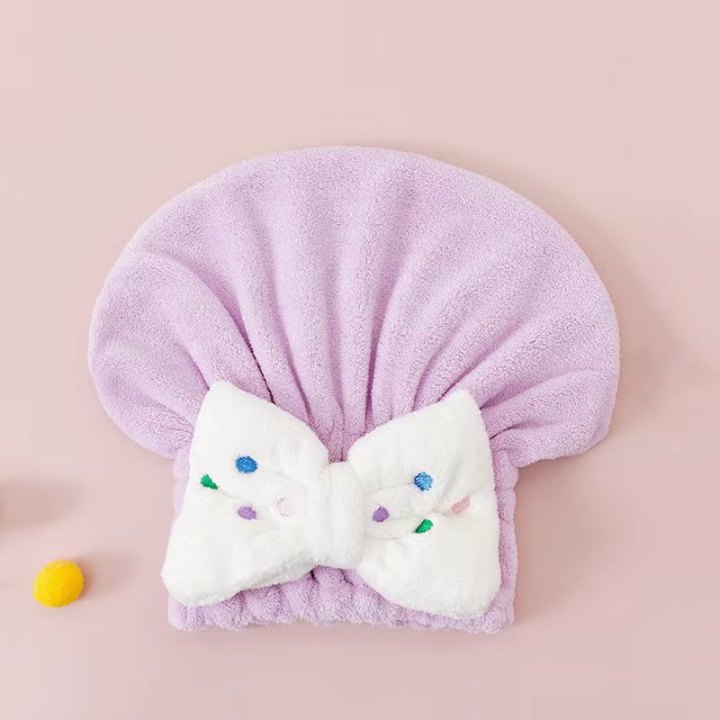 Children's Coral Velvet Dry Hair Cap