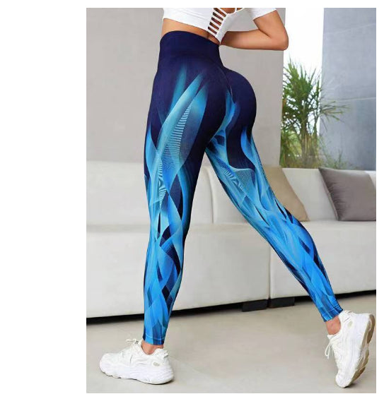 Women's Seamless Tie-dye Print Yoga Pants