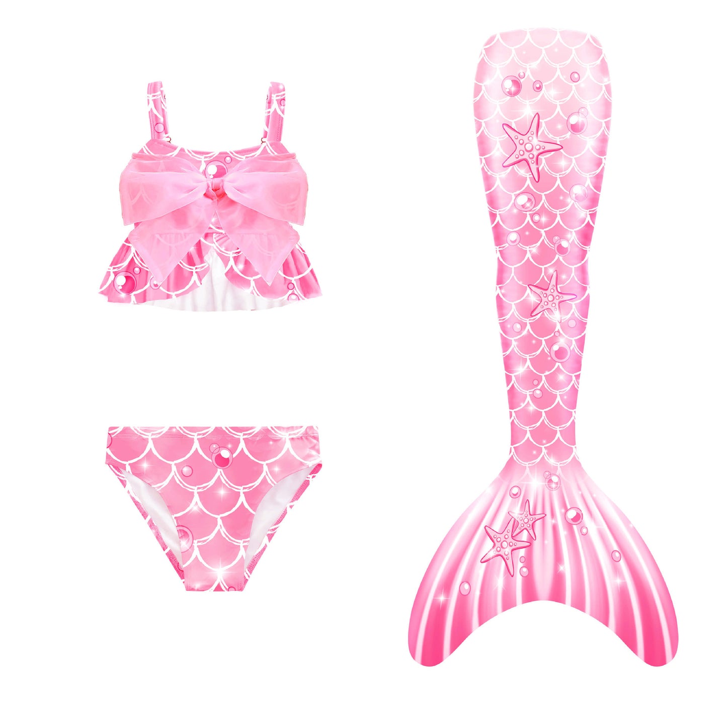 Mermaid Swimsuit Mermaid Tail Swimsuit Girls Swimwear Set Kids Onsen Swimsuit