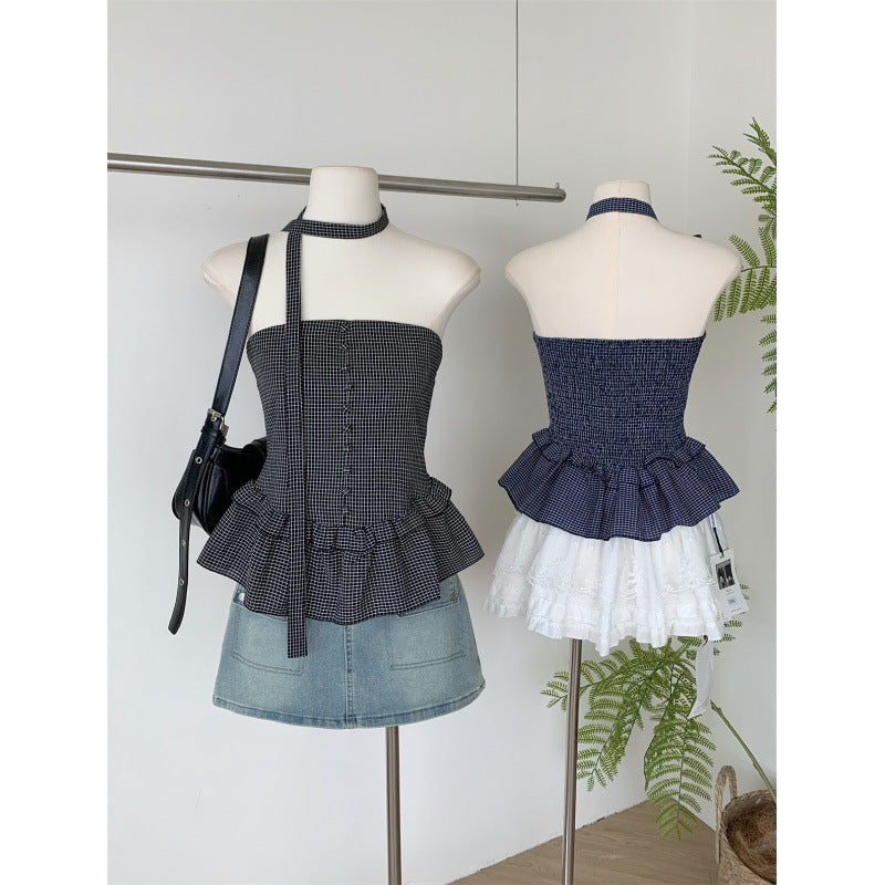 Plaid Camisole Women's Tube Top