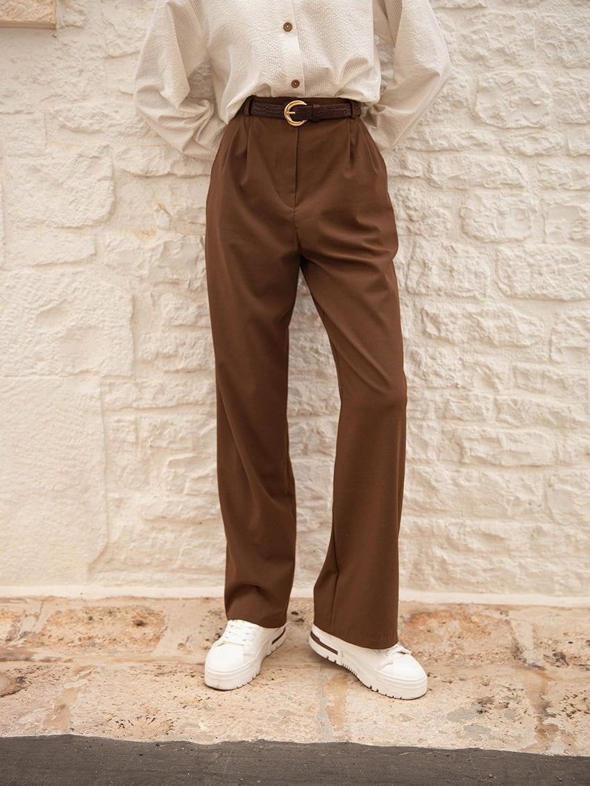 Women's Casual All-matching High Waist Straight Pants