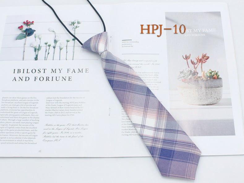 Japanese College Jk Plaid Tie Free Style