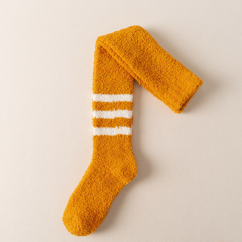 Coral Velvet Socks Female Calf Sleep
