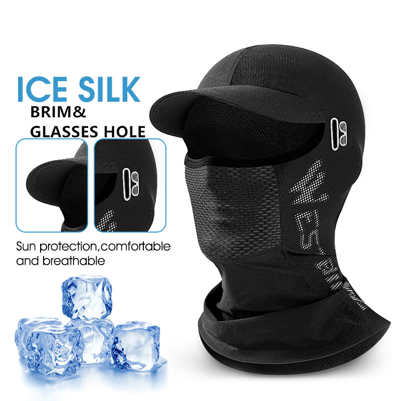 Cycling Mask Ice Silk Sunscreen Headgear Motorcycle Helmet