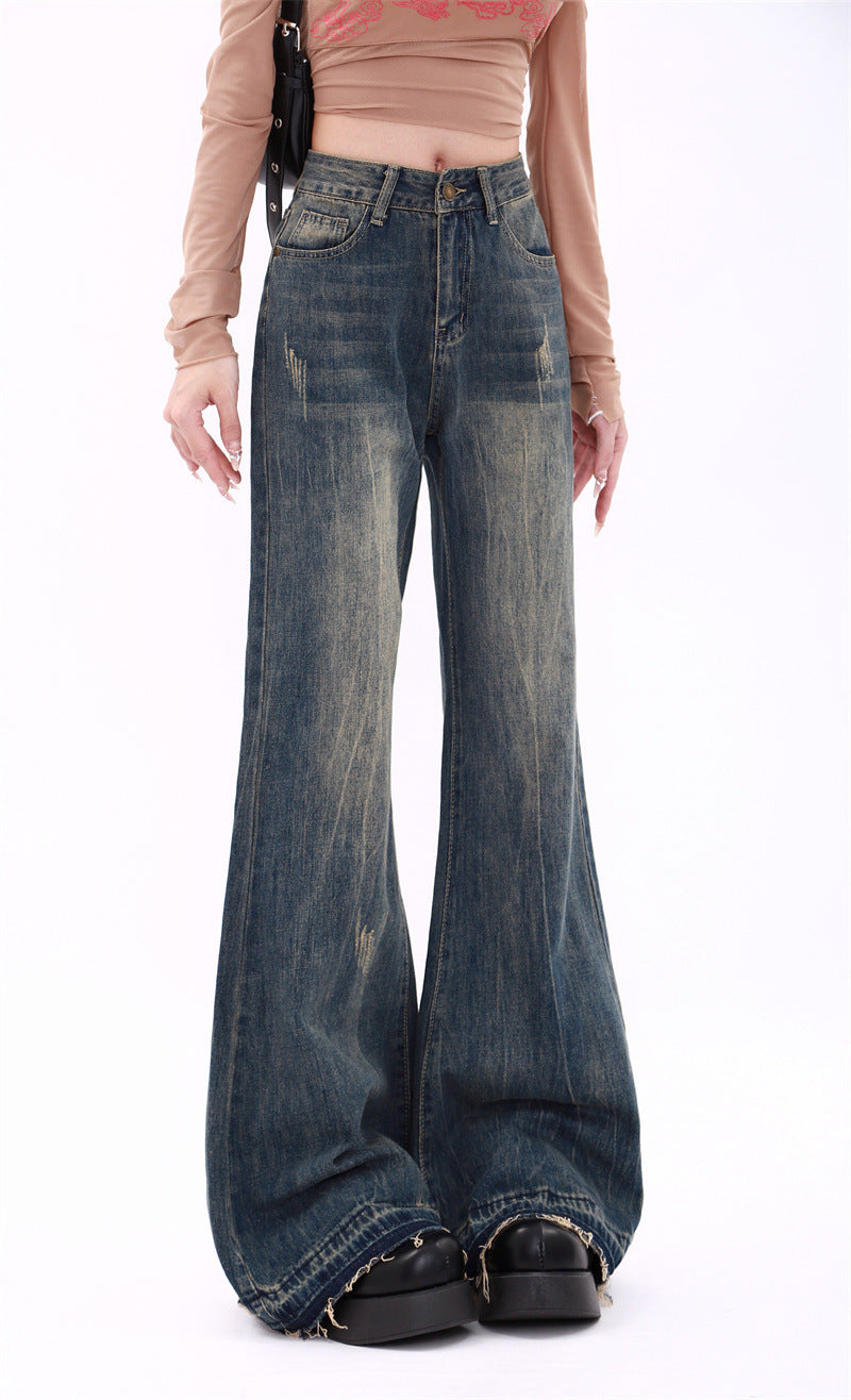 Damejeans i retro amerikansk stil med smalle ben