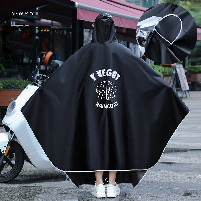 Women's Long Thick Fashion Single Raincoat