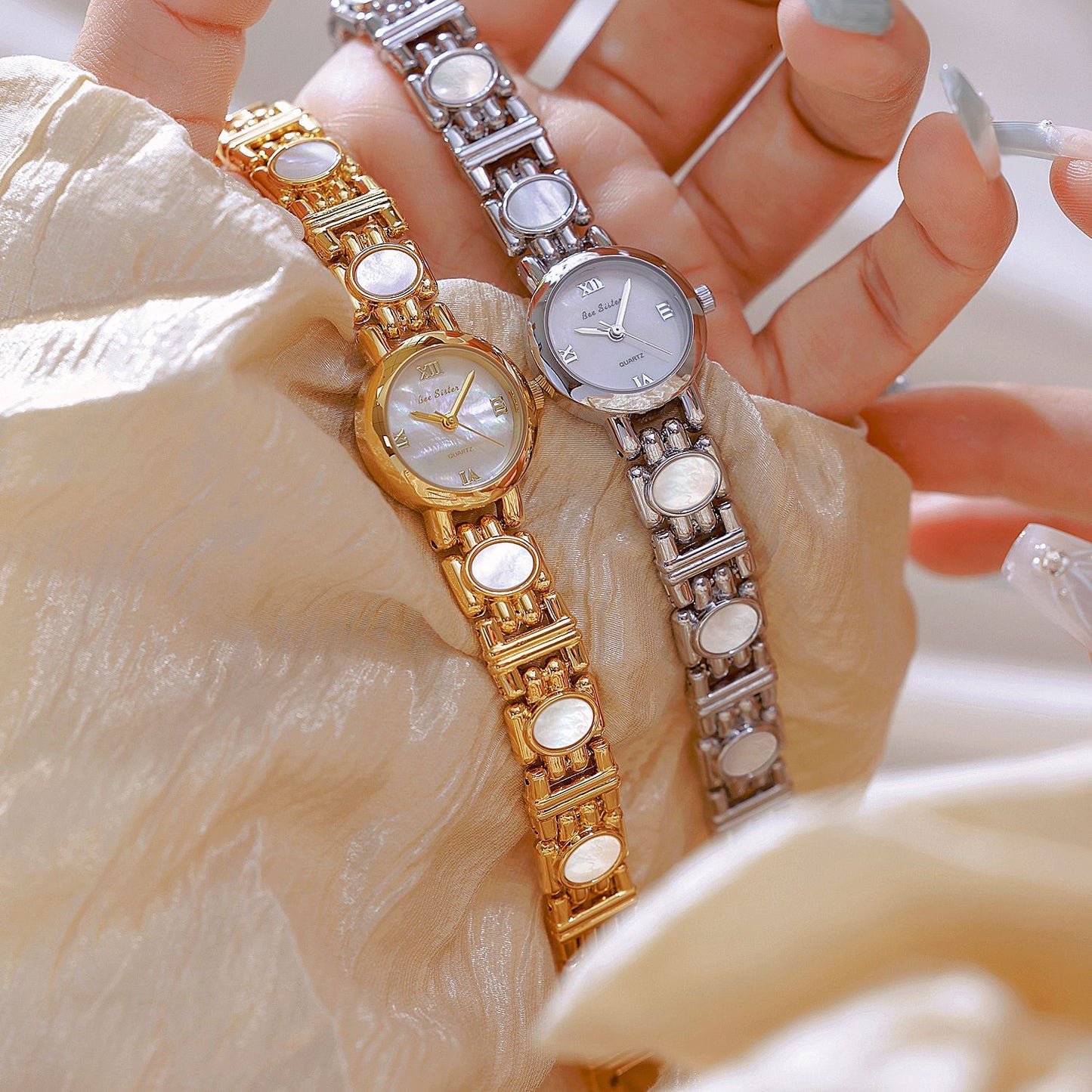 Aurora Natural Black Gold Abalone Color Shell High Class Elegant Watch