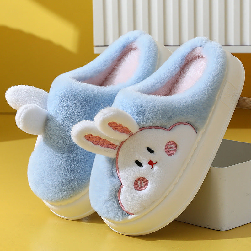 Silent Anti-slip Home Cartoon Cute Home Thermal Cotton Slippers Winter
