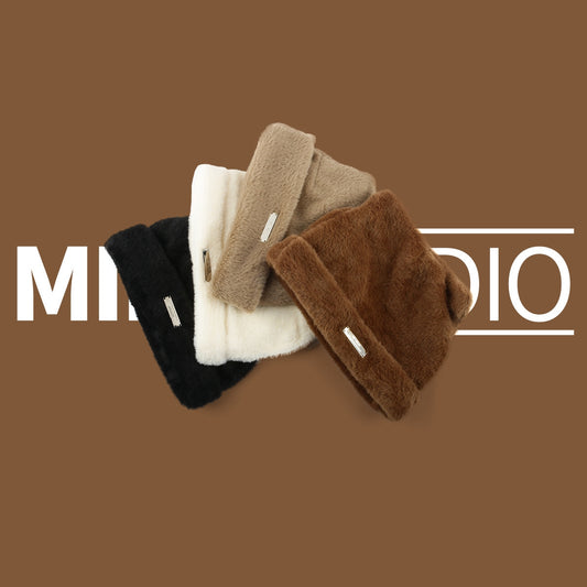 Korean New Cute Cat Ears Mink-like Knitted Hat