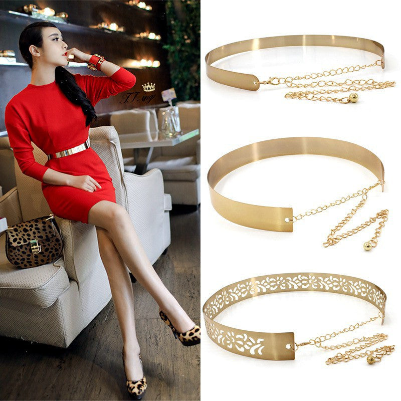 Personalized Simple Metal Mirror Waist Waist Chain