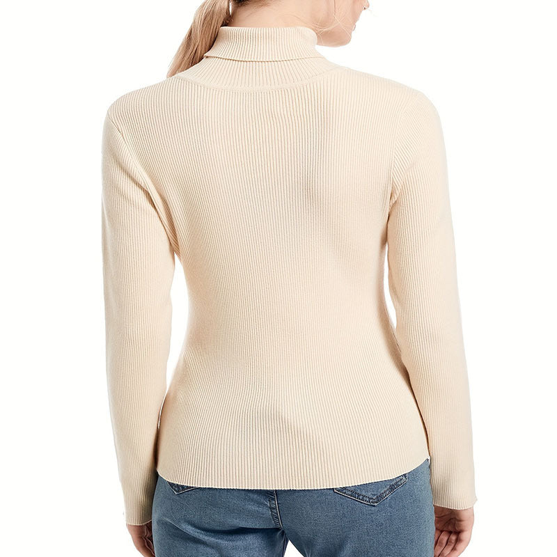 Autumn New Long Sleeve Turtleneck Fashion Solid Color Sweater