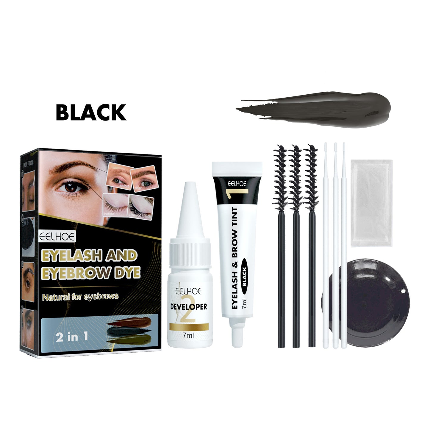 Two-in-one Eyelash Dyeing Suit Does Not Fade