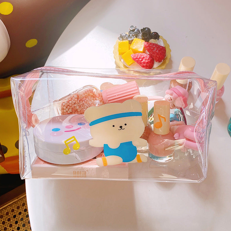 Creative Cartoon Transparent Large-capacity Makeup Bag