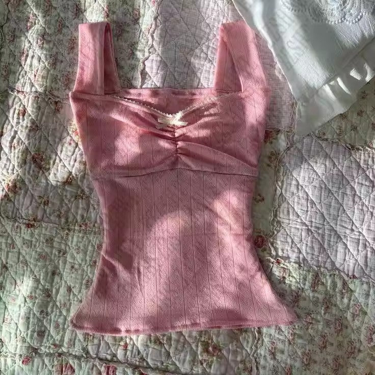 Harajuku Hot Girl Blonde Y2g Retro Letmatchende Vest