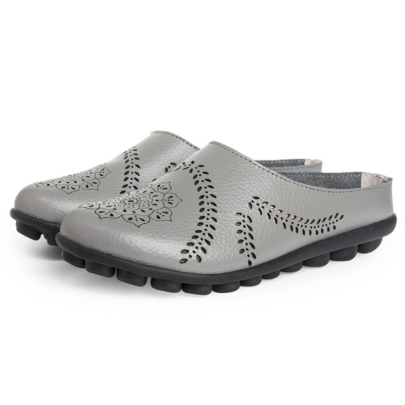 Women's Fashion Casual Solid Color Leather Shoes
