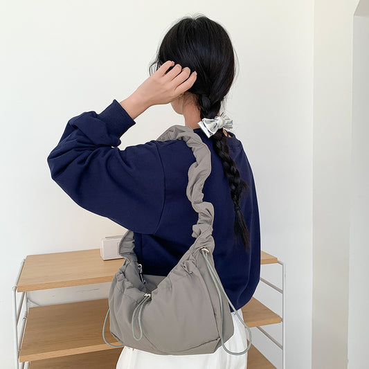 Pleated Armpit Cloud Simple Graceful Korean Style Shoulder Bag